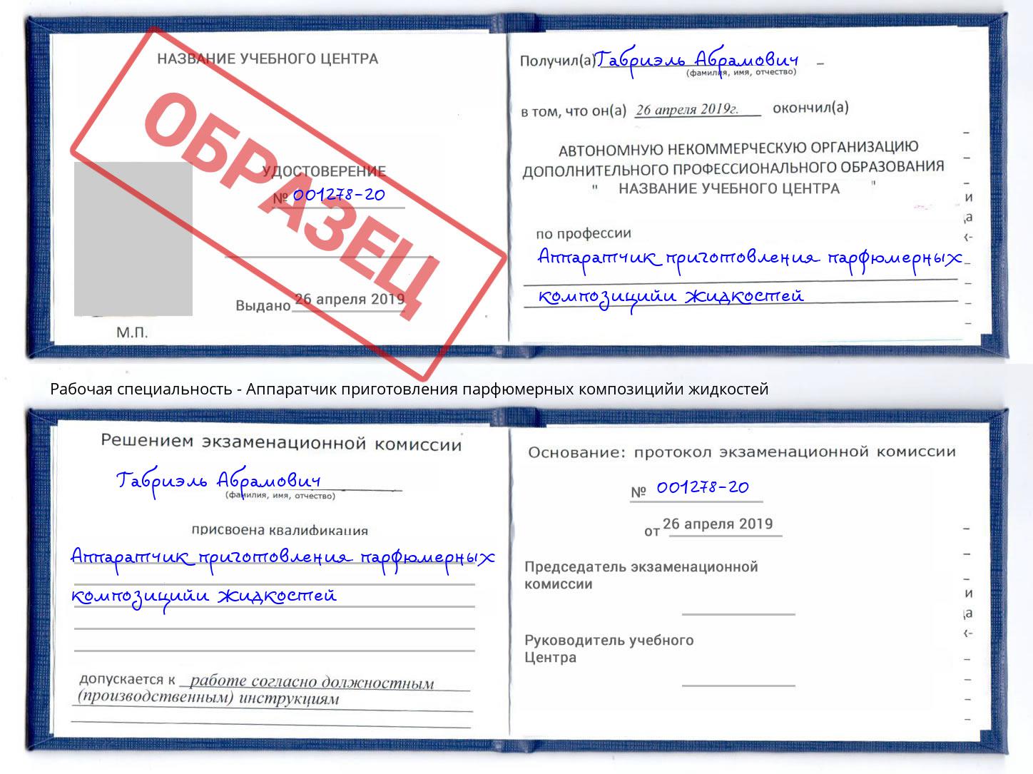 Аппаратчик приготовления парфюмерных композицийи жидкостей Кореновск